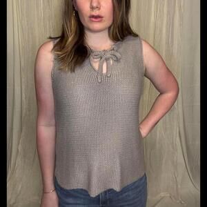 Vintage John Paul Richard Knit Sleeveless tank in Light Beige